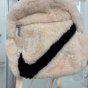 Nike Women's Plush Cream and Black Backpack